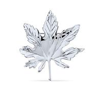 Grande Spilla a Forma di Foglia d'Acero Simbolo Nazionale del Canada Gioiello Occidentale per Donna Accessorio in Argento Sterling .925 Lucidato