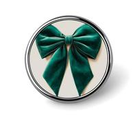 Grande spilla rotonda in velluto velluto smeraldo fiocco per uomo donna moda distintivo collare pin vestito giacca zaino accessori