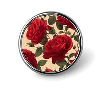 Grande spilla rotonda rossa per San Valentino con rose lussureggianti per uomo donna moda distintivo collare pin vestito giacca zaino accessori