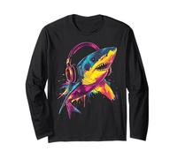 Grande squalo Bianco Cuffie Art Great White Shark Maglia a Manica