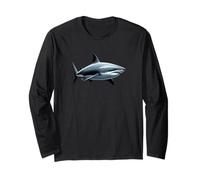 Grande squalo bianco spaventoso animale oceano spaventoso Maglia a Manica