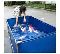 Grande stagno pieghevole in tela di PVC - Piscina fuori terra resistente con telaio in acciaio per una facile installazione, serbatoio ideale per campeggio e cortile