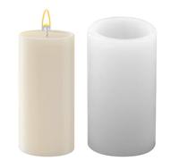 Grande stampo cilindrico in silicone per candele, 7,6 x 15,2 cm, 65 ore di cera, stampo per candele in resina, stampo lungo in silicone per candele e decorazioni domestiche