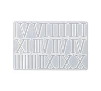 Grande stampo in resina digitale araba a forma di orologio, stampo in silicone con numeri romani, da appendere alla parete, per gioielli in resina epossidica, stampi in silicone con numeri romani