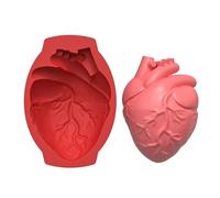 Grande Stampo In Silicone Del Cuore Umano - Di Halloween | Stampo Per Torta A Cuore Antiaderente Per Cottura, Strumento Da Cucina Per Torta, Caramelle, Zucchero E Cioccolato, Decorazione Di Des