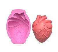 Grande Stampo In Silicone Del Cuore Umano - Di Halloween | Stampo Per Torta A Cuore Antiaderente Per Cottura, Strumento Da Cucina Per Torta, Caramelle, Zucchero E Cioccolato, Decorazione Di Des