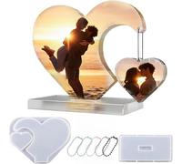 Grande Stampo In Silicone Stampi per Resina Epossidica Cuore 6.96 In A Forma di Cuore 3d Per Cornice con Base Stampo, Per Cornice di Carta Fai da Te, Decorazione Regalo Fatto a Mano