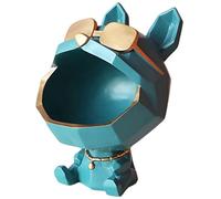 Grande statua a forma di bulldog rosa, scultura in resina a bocca grande e scatola portagioie per chiavi, perfetta decorazione per la casa per soggiorno, camera da letto, studio, portico e decorazioni