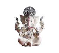 Grande statua di Ganesha, statuetta di elefante in oro Lord Ganesh, scultura indù fatta a mano, perfetta statuetta di Buddha per casa, giardino, auto, decorazione regalo unica