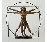 Grande Statue Léonard de Vinci - l'homme de Vitruve