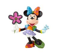 GRANDE statuetta Britto Disney Minnie Mouse con fiori squisitamente realizzata a