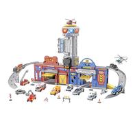 Grande stazione di Emergenza con Suoni e Luci - Pompieri e Polizia - Suoni e Luci - Megafono - 2 Modellini auto die-cast incluse - Dimensioni 75 x H 39 x 30 cm - Globo Giocattoli - WToy 42189