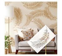 Grande stencil per dipingere con motivo tropicale di palma 30 cm x 55 cm | Modello di disegno riutilizzabile in plastica a forma di foglia, fai da te, decorazione per la casa, pareti, pavimenti, legno