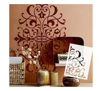Grande stencil per mobili per dipingere il legno, motivo barocco, modello di grandi dimensioni, riutilizzabile, design a traliccio per tavolo, armadio, comò, pareti, decorazione per la casa fai da te
