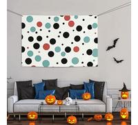 Grande striscione a pois decorazione per feste, 119 x 180 cm, sfondo personalizzato da appendere alla parete, striscioni per compleanno, bandiera, feste, sfondo fotografico per matrimoni, feste di