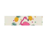 Grande striscione con fenicottero e ananas da appendere alla parete, sfondo per feste di compleanno, per Capodanno, laurea, matrimonio, festa di compleanno, decorazione, 120 x 30 cm