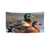 Grande striscione con stampa di anatra reale, per feste di compleanno, decorazione da appendere per regali di celebrazione