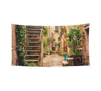 Grande striscione con stampa italiana toscana, per feste di compleanno, decorazione da appendere per regali di celebrazione