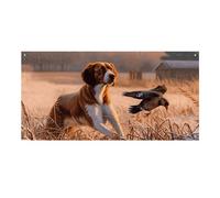 Grande striscione da appendere alla parete con fagiano che cattura il cane, sfondo per feste di compleanno, per Capodanno, laurea, matrimonio, festa di compleanno, decorazione, 120 x 60 cm