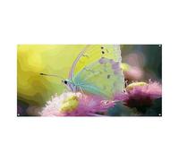 Grande striscione da appendere alla parete con farfalla gialla, sfondo per feste di compleanno, per Capodanno, laurea, matrimonio, festa di compleanno, decorazione, 180 x 90 cm