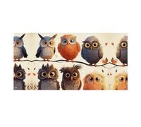 Grande striscione da appendere alla parete con gufi, uccelli, sfondo per feste di compleanno, per Capodanno, laurea, matrimonio, festa di compleanno, decorazione, 120 x 60 cm