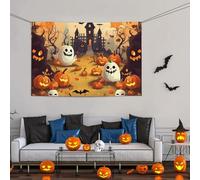 Grande striscione decorativo per feste, sfondo personalizzato da appendere alla parete, striscioni di compleanno per cortile cartello per feste di Halloween, feste di Natale, sfondo fotografico, 119 x