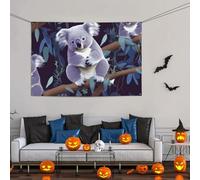 Grande striscione decorativo per feste, sfondo personalizzato da appendere alla parete, striscioni di compleanno bandiera da cortile adorabile koala sfondo fotografico 119 x 180 cm per decorazioni per