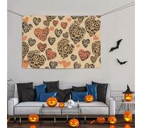 Grande striscione decorativo per feste, sfondo personalizzato da appendere alla parete, striscioni di compleanno bandiera da cortile leopardo festa d'amore sfondo fotografico 119 x 180 cm per