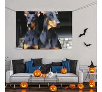 Grande striscione decorativo per feste, sfondo personalizzato da appendere alla parete, striscioni di compleanno bandiera doberman, sfondo fotografico per feste, 119 x 180 cm, per matrimoni, feste di