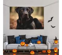 Grande striscione decorativo per feste, sfondo personalizzato da appendere alla parete, striscioni di compleanno bandiera da cortile carino labrador cane festa sfondo fotografico 119 x 180 cm per