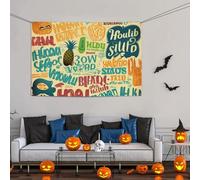 Grande striscione decorativo per feste, sfondo personalizzato da appendere alla parete, striscioni di compleanno bandiera da cortile slogan hawaiani sfondo fotografico per feste, 119 x 180 cm per