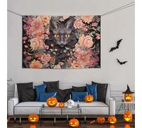 Grande striscione decorativo per feste, sfondo personalizzato da appendere alla parete, striscioni per compleanno, bandiera da cortile, gatto, fiore, abbellimento, festa, sfondo fotografico, 119 x 180