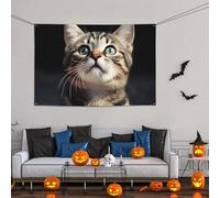 Grande striscione decorativo per feste, sfondo personalizzato da appendere alla parete, striscioni per compleanno, cortile, bandiera, gatto, festa, sfondo fotografico, 119 x 180 cm, per matrimoni