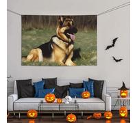 Grande striscione decorativo per feste, sfondo personalizzato da appendere alla parete, striscioni per compleanno, bandiera da cortile, pastore tedesco, feste, sfondo fotografico, 119 x 180 cm, per