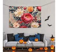 Grande striscione decorativo per feste, sfondo personalizzato da appendere alla parete, striscioni per compleanno e cortile, cartello moderno per feste floreali, sfondo fotografico, 119 x 180 cm