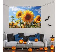 Grande striscione decorativo per feste, sfondo personalizzato da appendere alla parete, striscioni per compleanno bandiera da cortile bella festa di girasole sfondo fotografico 119 x 180 cm