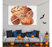 Grande striscione decorativo per feste, sfondo personalizzato da appendere alla parete, striscioni per compleanno, bandiera da cortile dipinta, sfondo fotografico per feste di pane, 119 x 180 cm, per