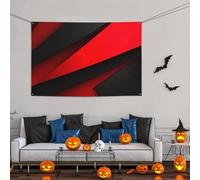 Grande striscione decorativo per feste, sfondo personalizzato da appendere alla parete, striscioni per compleanno bandiera da cortile rosso nero sfondo fotografico per feste di compleanno 119 x 180 cm