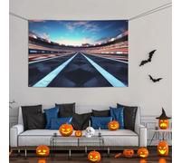 Grande striscione decorativo per feste, sfondo personalizzato da appendere alla parete, striscioni per compleanno da cortile, cartello da corsa per feste, sfondo fotografico, 119 x 180 cm
