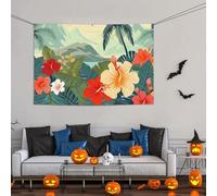Grande striscione decorativo per feste, sfondo personalizzato da appendere alla parete, striscioni per compleanno, bandiera estiva hawaiana, sfondo fotografico, 119 x 180 cm, per matrimoni, feste di