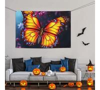 Grande striscione decorativo per feste, sfondo personalizzato da appendere alla parete, striscioni per compleanno da cortile, cartello grazioso sfondo fotografico per feste a farfalla, 119 x 180 cm