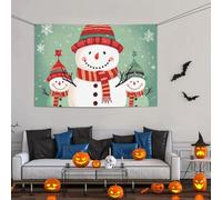 Grande striscione decorativo per feste, sfondo personalizzato da appendere alla parete, striscioni per compleanno bandiera da cortile Buon Natale carino pupazzo di neve sfondo fotografico per feste
