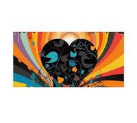 Grande striscione in vetro colorato fantasia da appendere alla parete, sfondo per feste di compleanno, per Capodanno, laurea, matrimonio, festa di compleanno, decorazione, 120 x 60 cm