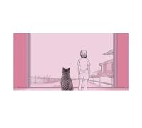 Grande striscione per feste con persone e gatti, da appendere alla parete, sfondo per feste di compleanno, per Capodanno, laurea, matrimonio, festa di compleanno, decorazione, 120 x 60 cm