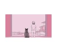 Grande striscione per feste con persone e gatti, da appendere alla parete, sfondo per feste di compleanno, per Capodanno, laurea, matrimonio, festa di compleanno, decorazione, 180 x 90 cm