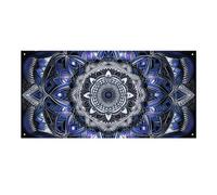 Grande striscione rettangolare con mandala da appendere alla parete, sfondo per feste di compleanno, per Capodanno, laurea, matrimonio, festa di compleanno, decorazione, 120 x 60 cm