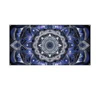 Grande striscione rettangolare con mandala da appendere alla parete, sfondo per feste di compleanno, per Capodanno, laurea, matrimonio, festa di compleanno, decorazione, 180 x 90 cm