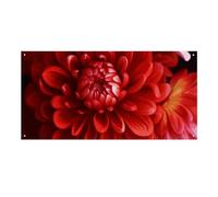 Grande striscione rosso con bellissimo fiore da appendere alla parete, sfondo per feste di compleanno, per Capodanno, laurea, matrimonio, festa di compleanno, decorazione, 120 x 60 cm