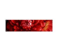 Grande striscione rosso con bellissimo fiore da appendere alla parete, sfondo per feste di compleanno, per Capodanno, laurea, matrimonio, festa di compleanno, decorazione, 120 x 30 cm