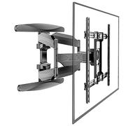 Grande supporto da parete per TV da 55 a 85 cm, orientabile e inclinabile, fissaggio a parete per TV di due bracci, VESA Max di 600 x 400 mm, con capacità di carico fino a 68,2 kg